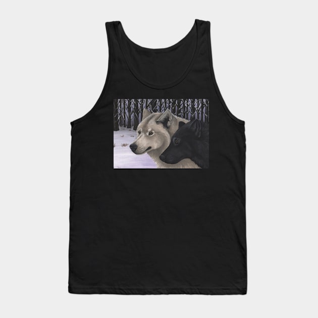 Wolf Pack in the Snow Tank Top by WolfySilver